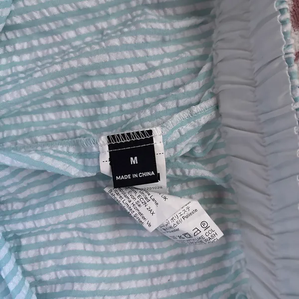 Shein Striped Shorts Blue White - Image 2