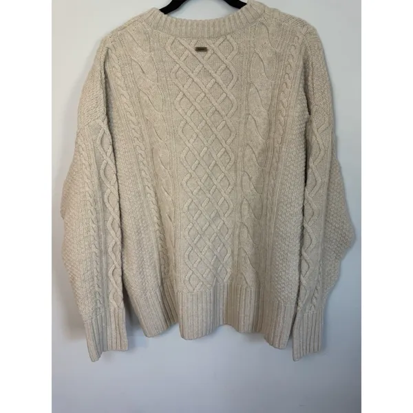 Barbour Daffodil Knit Pull Over wool Sweater Women's Sz 12 Oatmeal NWT - Image 16