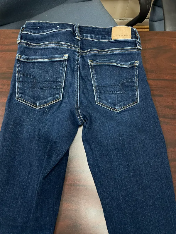 American Eagle Next Level Stretch Dark Wash Jeggings Size 0 Denim Jeans - Image 5