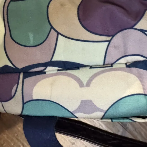 Coach Womens Tote Travel Bag Multicolor Kyra Soho Print F77285‎ Blue Purple Grey - Image 13