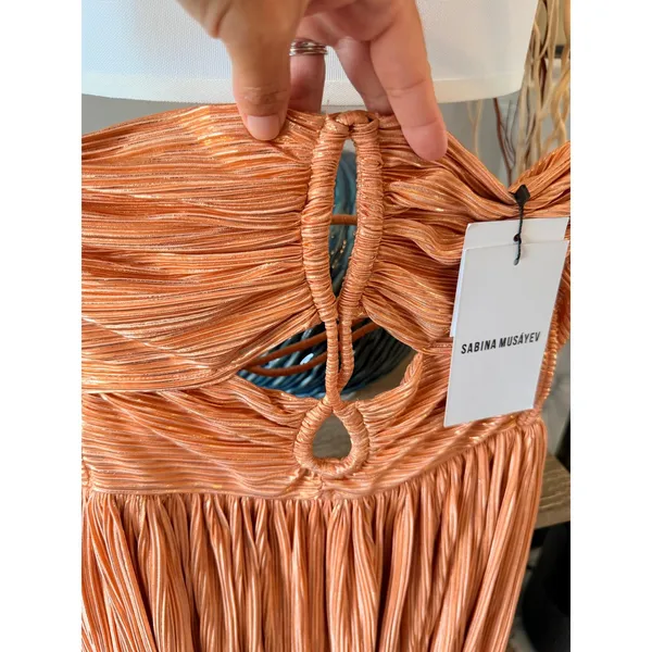 Sabina Musayev Cody Dress Women Peach Small - Image 5