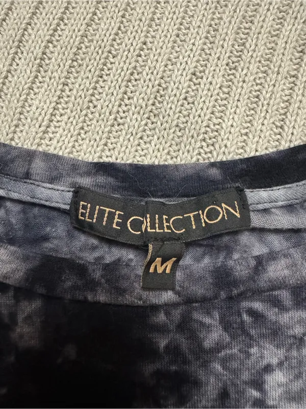 Black & Gray Tie-Dye Crop Top - Image 3