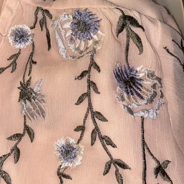 ✨ ASOS DESIGN tiered ruffle mini dress with embroidery and waist detail - Image 8