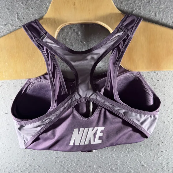 3149 | Nike Dri-FIT Shape High Support Padded Zip Front Sports Bra Purple Large - Image 4