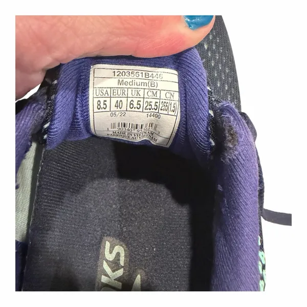 Brooks Ghost Neutral Running Shoes Womens 8.5 Medium Navy Teal Cushioned Trainer - Image 8
