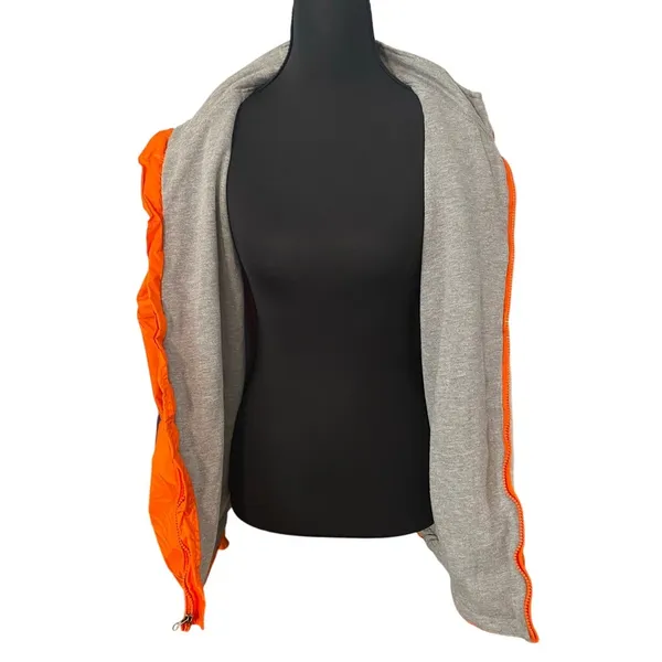 Clemson‎ Tigers Full Zip Jacket Women's XL Orange White Purple Lined Windbreaker - Image 4