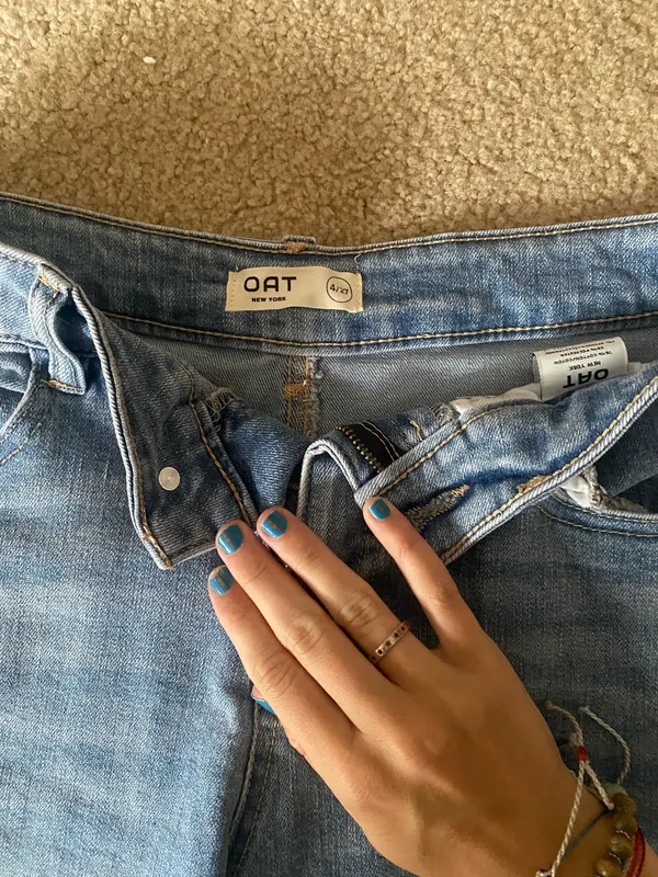 Oat Jean Shorts Blue Size 4 - Image 2