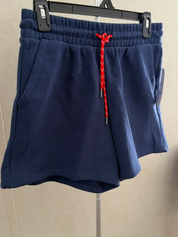 Athletic Works Navy Shorts with Red Drawcord - Image 2