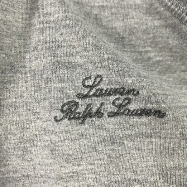 Lauren Ralph Lauren Jacket Womens‎ 2X Gray Full Zip Knit Striped Sleeve Logo - Image 4