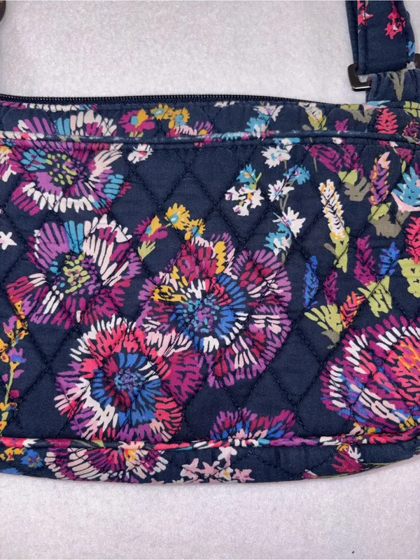 Vera Bradley Navy Floral Quilted Crossbody Bag - Image 3
