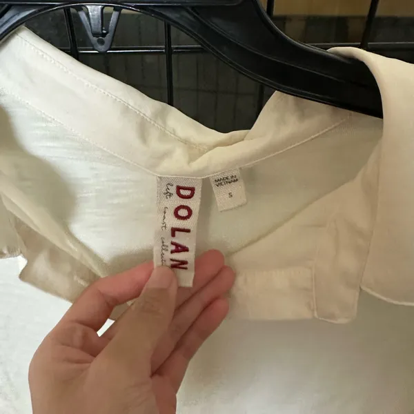 last chance Dolan Cream Button Down Shirt with Notched Collar - Image 2