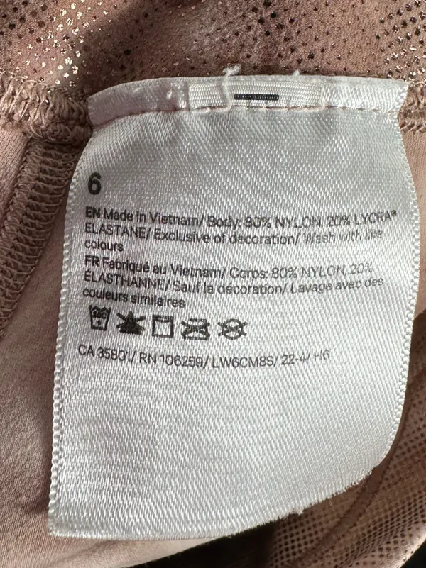 Lululemon‎ Align Crop 23” Shine Leggings Size 6 Diamond Dye Misty Shell Cacao - Image 10