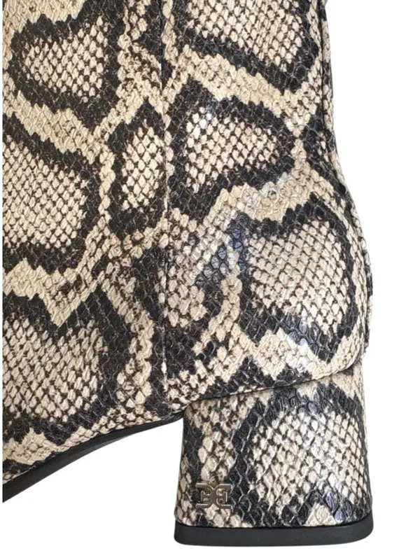 Like New Sam Edelman Leather Paige 2 Boots Snakeskin Size 6 - Image 2