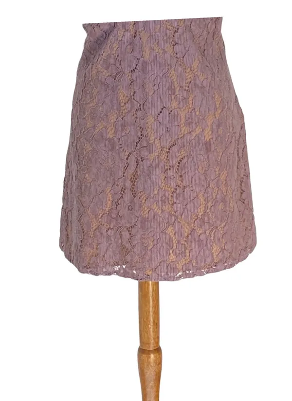 Free People Womens Dangerous Love Deep V Lace Mini Dress Purple Size 12 NEW Boho - Image 7