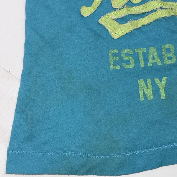 Y2K Vintage Aeropostale Blue Green Embroidered‎ Logo Cross Cross Tank Top - Image 15