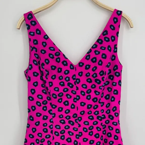 Lilly Pulitzer Clove Dress Size 6 Pink Cheetah Print Sleeveless Preppy Bold - Image 5