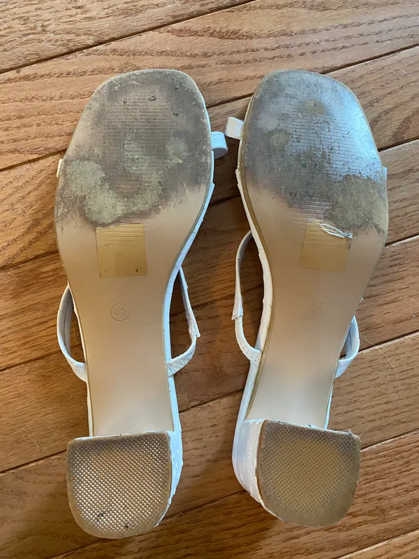Nasty Gal White Heeled Mules - Image 3