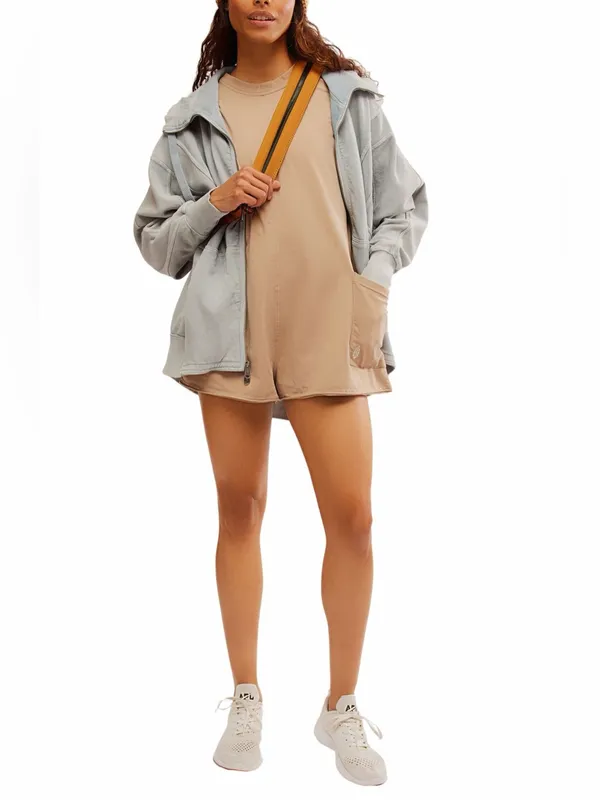Free People Movement Hot Shot Tee Romper Size Medium - Image 4