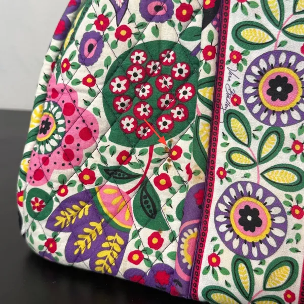 Vera Bradley Viva La Vera Print Bag Eloise Kiss Clasp Metal Closure Quilted - Image 2