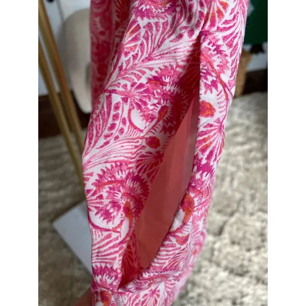 J Crew Pink Smocked Mini Dress Cotton Gauze Puff Sleeve M Cottagecore Valentines - Image 7