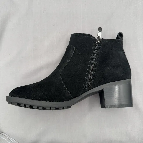 NWT Easy Spirit Segazer Women's Zip Up Short Boot Black Suede US 7.5 Wide - Image 9