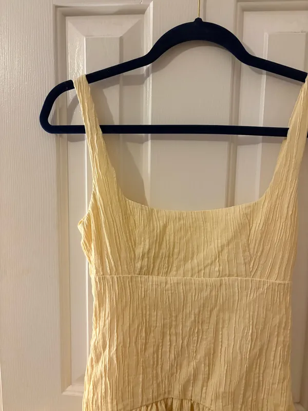 ZARA Textured Midi Dress Small - Image 2