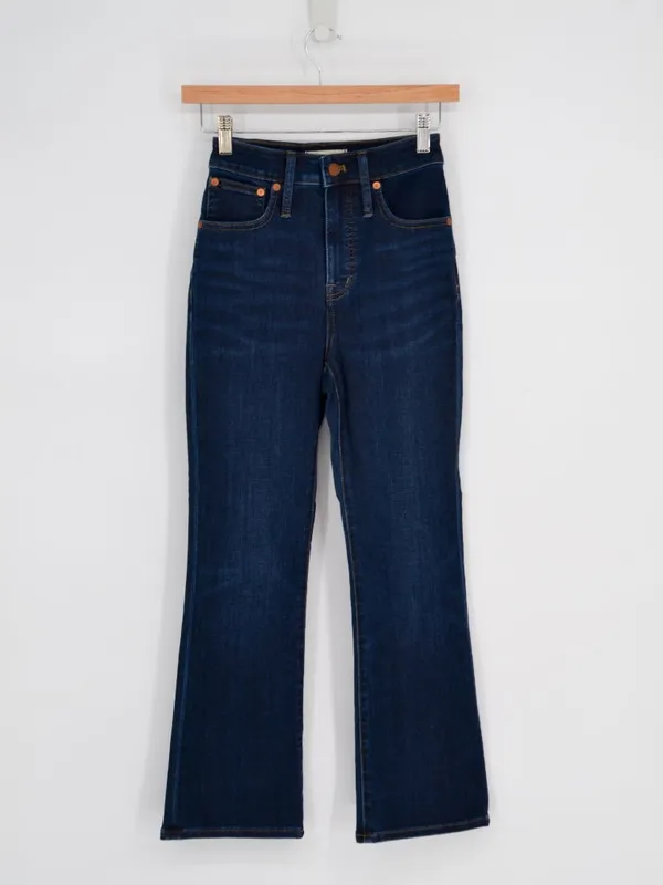 Madewell Curvy Cali Demi Boot Flare Jeans Size 23 Blue Lakspur Wash Tencel Denim - Image 3