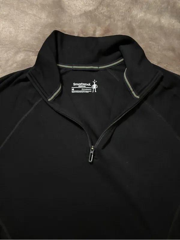 Smartwool Women's Size M Long-Sleeve Black Quarter-Zip Base Layer - Image 5