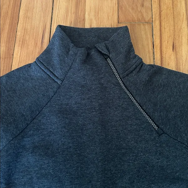 NWT Gray RBX Prime Ready To Roll Fleece Zip Mock Neck Pullover - Image 4
