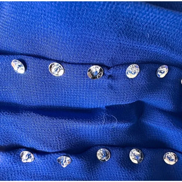 Ever-Pretty Cobalt Blue High-Low Chiffon Evening Gown, US 8 - Image 8