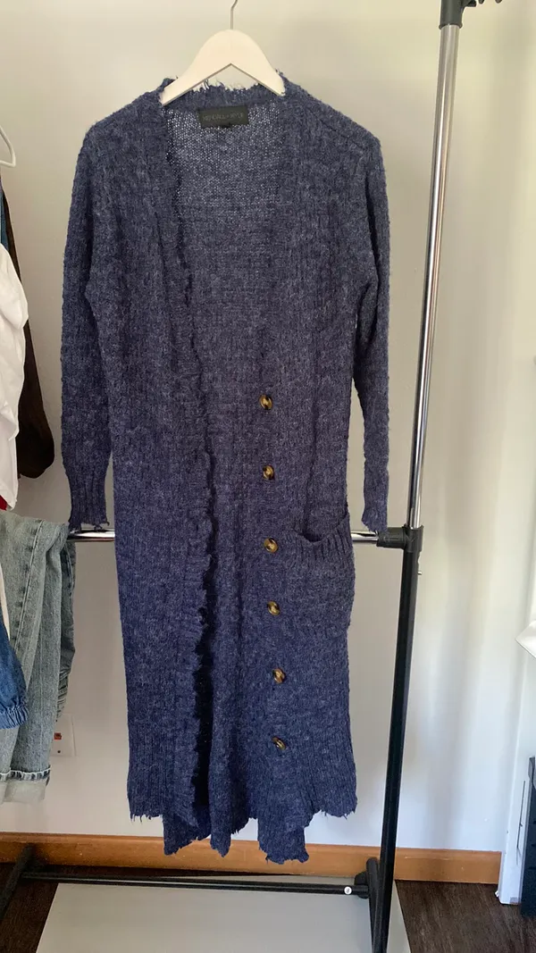 Kendall + Kylie Sweater Cardigan Blue - Image 2