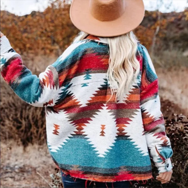 New ! Aztec Yellowstone Distressed Flannel nwot - Image 2