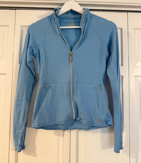 Lilly Pulitzer luxletic kapri striped zip up hoodie size xxs - Image 2