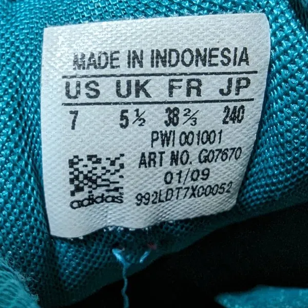 Adidas Forum Low Sneakers Women Size 7 Teal Pink Green‎ White Athletic Shoes - Image 9