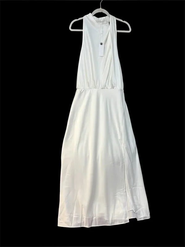 ASTR the Label Jelyn Satin Midi Dress | Ivory | L | NWT - Image 4