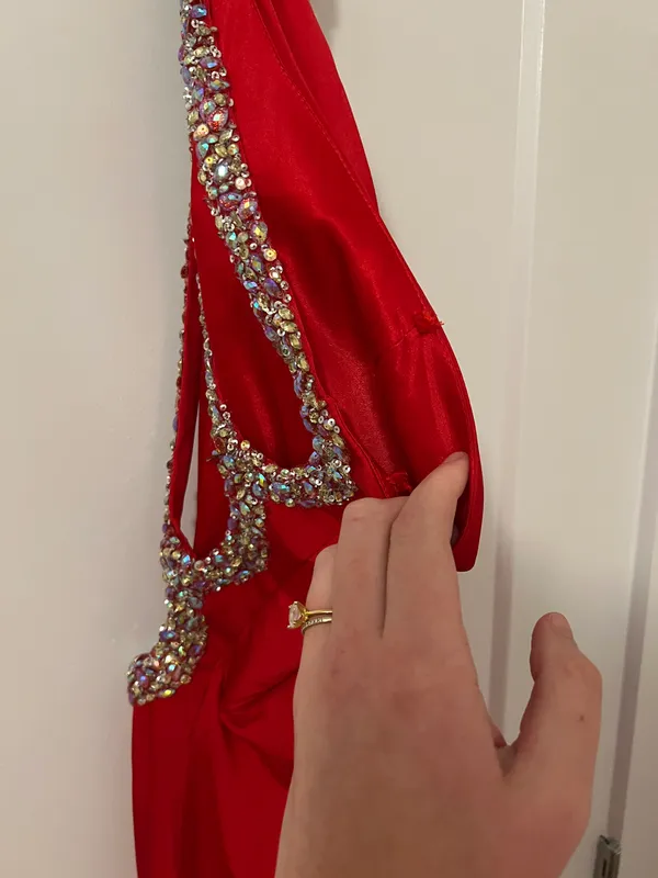 La Femme Red Formal Dress - Image 4