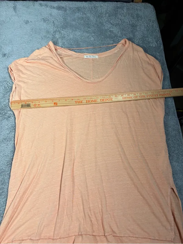 Free people we the free Lightweight Peach orange Tee large - Image 4