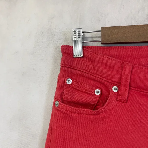 Lucky Brand Bridgette Skinny Jeans Women 6/28 Red‎ Stretch Ankle Indie Minimal - Image 4