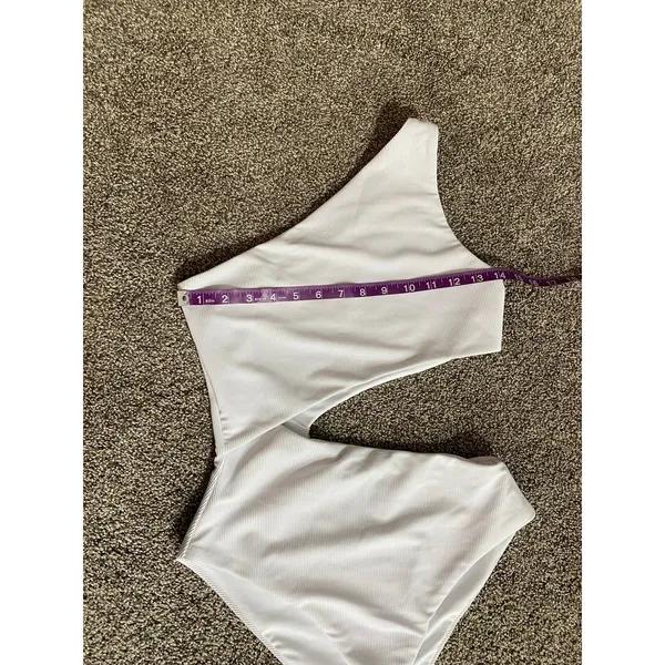 Beach Riot One-Shoulder White Cutout One-Piece Swimsuit - Image 5