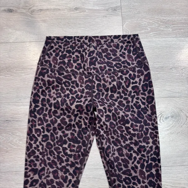 Varley Womens Leopard Print High Rise Activewear Leggings Size Medium‎ M - Image 4