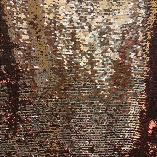 New York & Company Rose Gold Sequin sleeveless with silver sequin undertones Top - Image 7