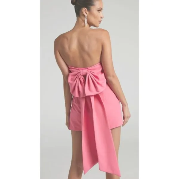 Showpo Shaima Strapless Bow Crop Top NWT Sz. 4 - Image 3