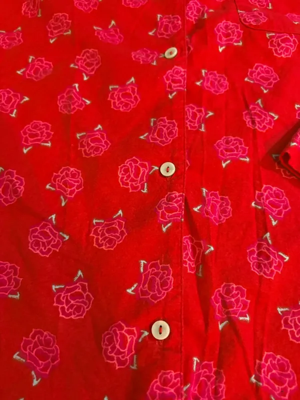Victoria's Secret Red Floral Button-Front Pajama Set women’s vintage medium - Image 6