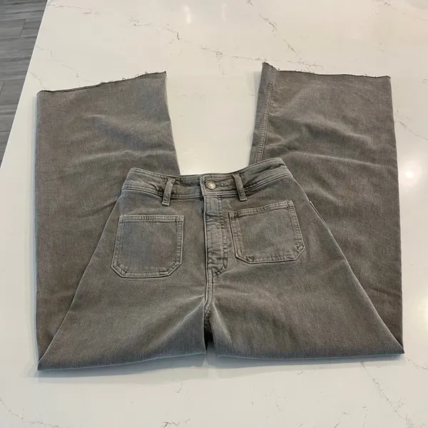 Zara The Patch Pocket Marine Straight Jean‎ Grey Size 2 - Image 5