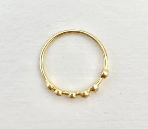 Five and Two New  Scattered Opal Gold Tone Serena Stacking Ring Size 6 - Image 5