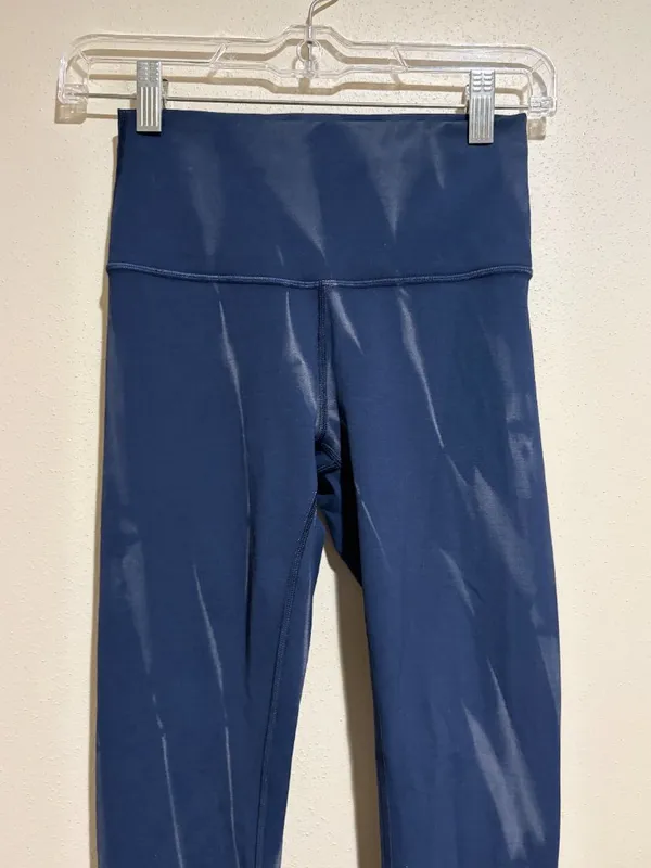 Lululemon Wunder Train High Rise Tight 25" in Sun Bleached Wash True Navy - Image 4