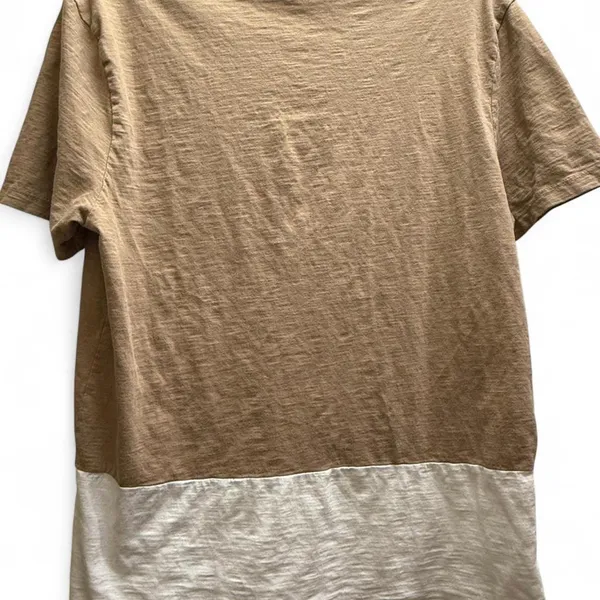 Topman Two-Tone Brown and Cream Short Sleeve Tee - Image 3