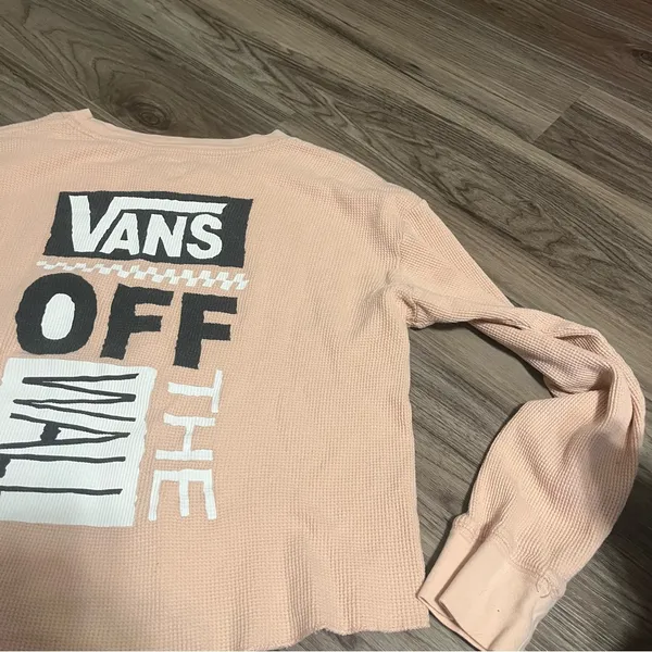 Vans Light Pink Long Sleeve Tee; Medium Women’s - Image 9