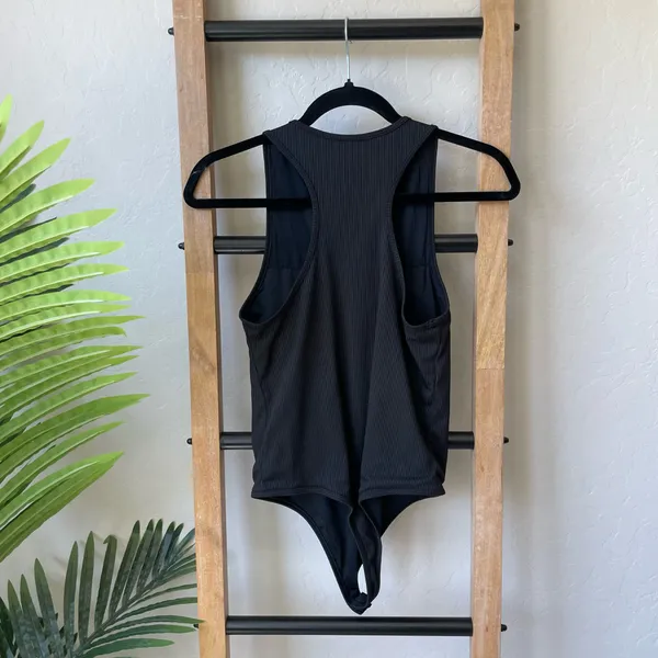 Klassy Network Black Ribbed Sleeveless Bodysuit - Image 7