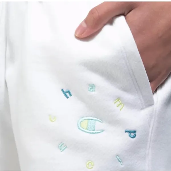 Champion White Reverse Weave Sweat Shorts Size Large Fleece - Image 3
